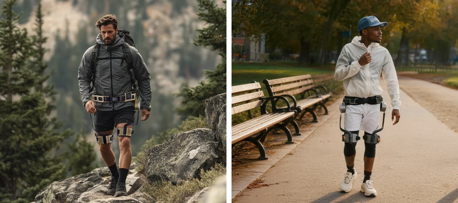 Exoesqueleto para viajar: Soporte motorizado para largas jornadas de caminata.
